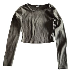 Garage Olive Crop Top